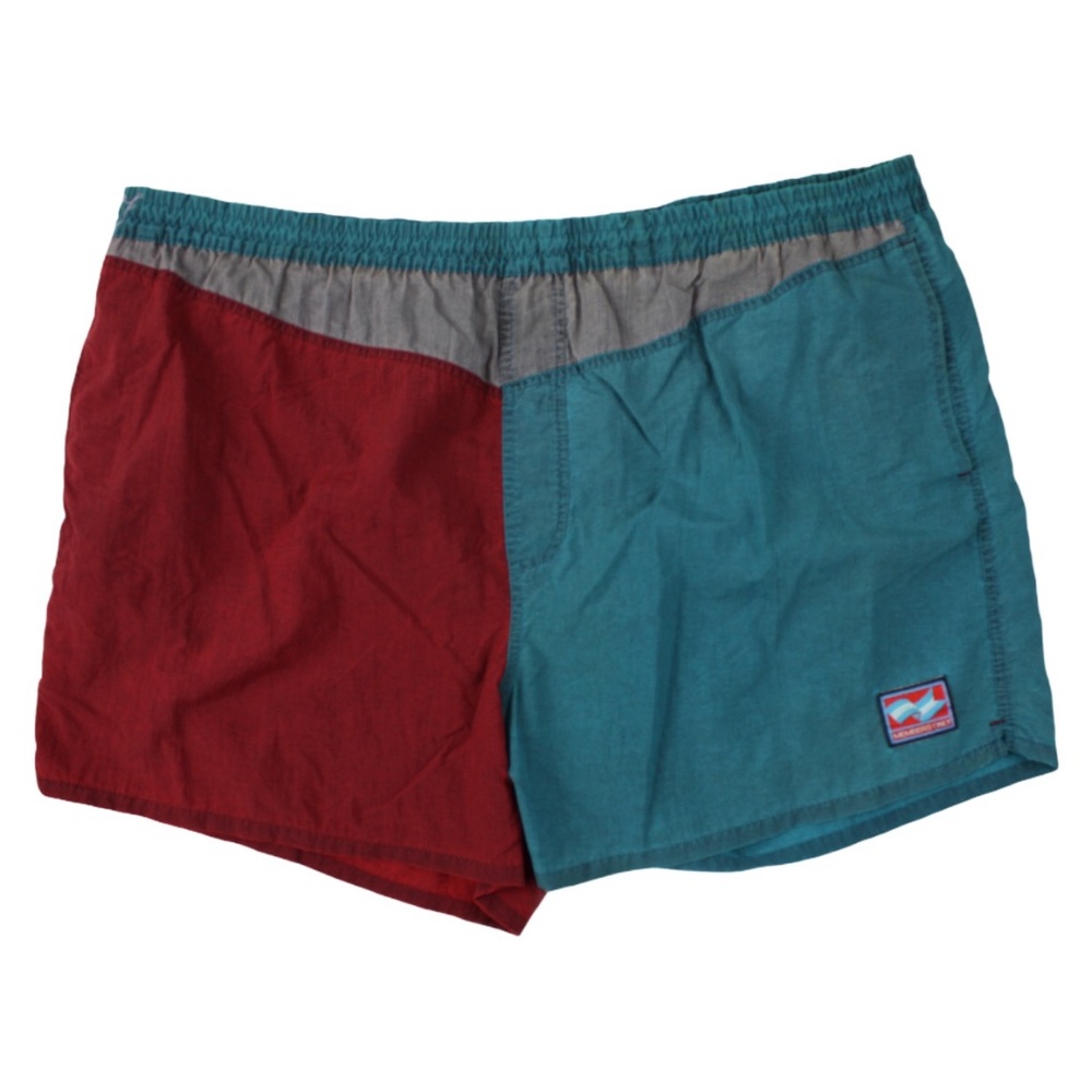 VTG Members Only Swim Trunks Maroon Blue Gray 2XL